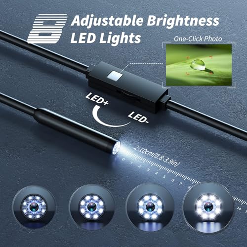 Endoscope Camera with Light, 1920P HD Borescope for iOS and Android, 16.4ft I603270