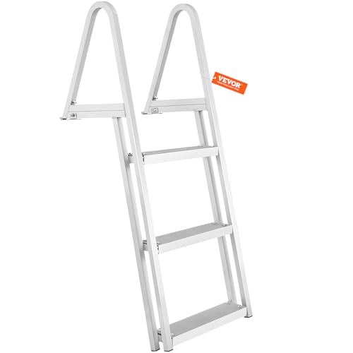 VEVOR Removable Dock Ladder 3/4/5 Steps, Aluminum, 350/500lbs Capacity T419635
