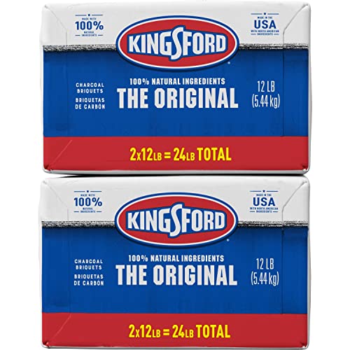 Kingsford Original Charcoal Briquettes, BBQ Grilling Charcoal, 12 lb (Pack of 2) D73793