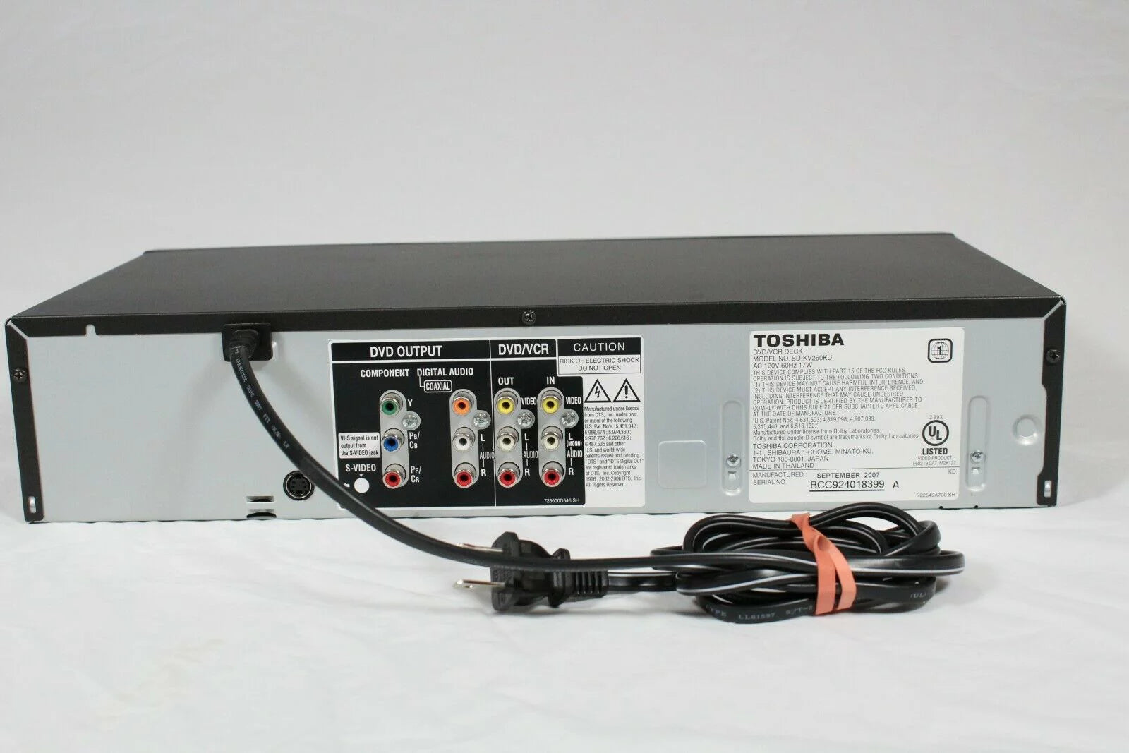 Toshiba SD-KV260 DVD VCR Combo Player with Remote P21607