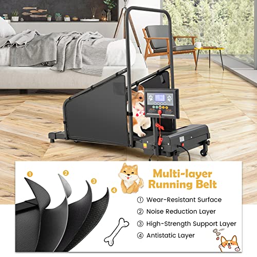 Goplus Dog Treadmill Pet Running Machine for Small/Medium Dogs Indoor Exercise with Remote Control N151
