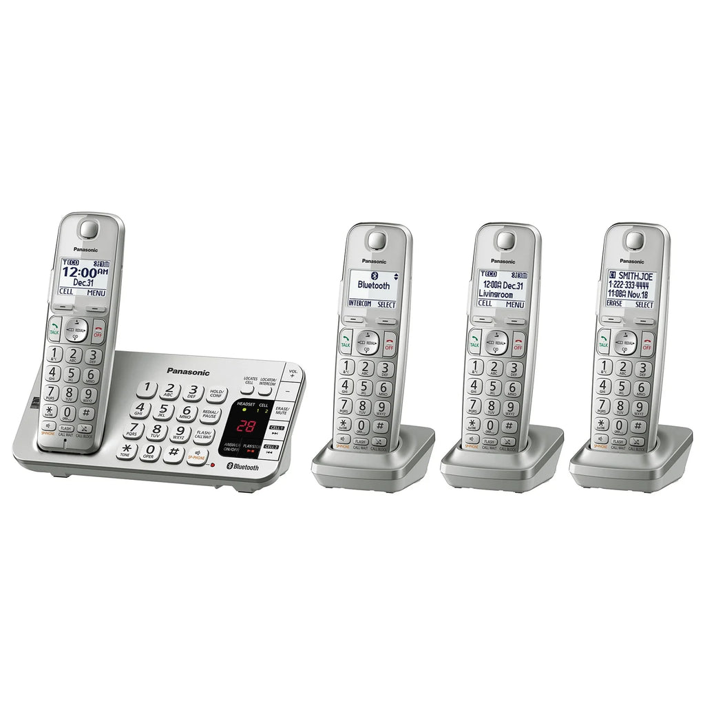 Panasonic KX-TGE474S Link2cell Bluetooth Cordless Phone with 4 Handsets M4834