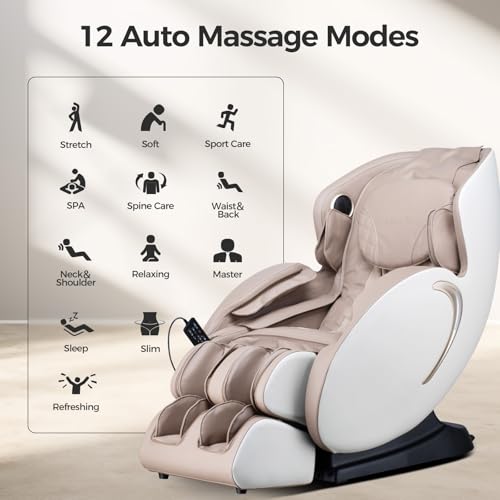 Zero Gravity Massage Chair 3D Full Body Shiatsu Recliner with Airbags and Heating D212