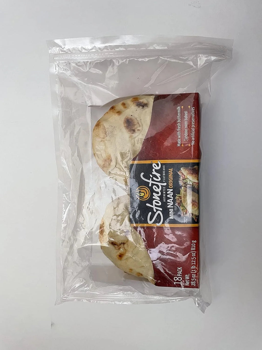 Mini Naan (Original) Authentic Flatbreads, 18 Count Resealable Pack L963818