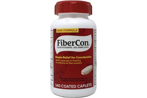 FiberCon Fiber Therapy for Regularity, 140 Caplets (Pack of 3) J4237