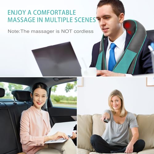 AERLANG Shiatsu Back and Neck Massager with Heat, Electric Massage Pillow S5470