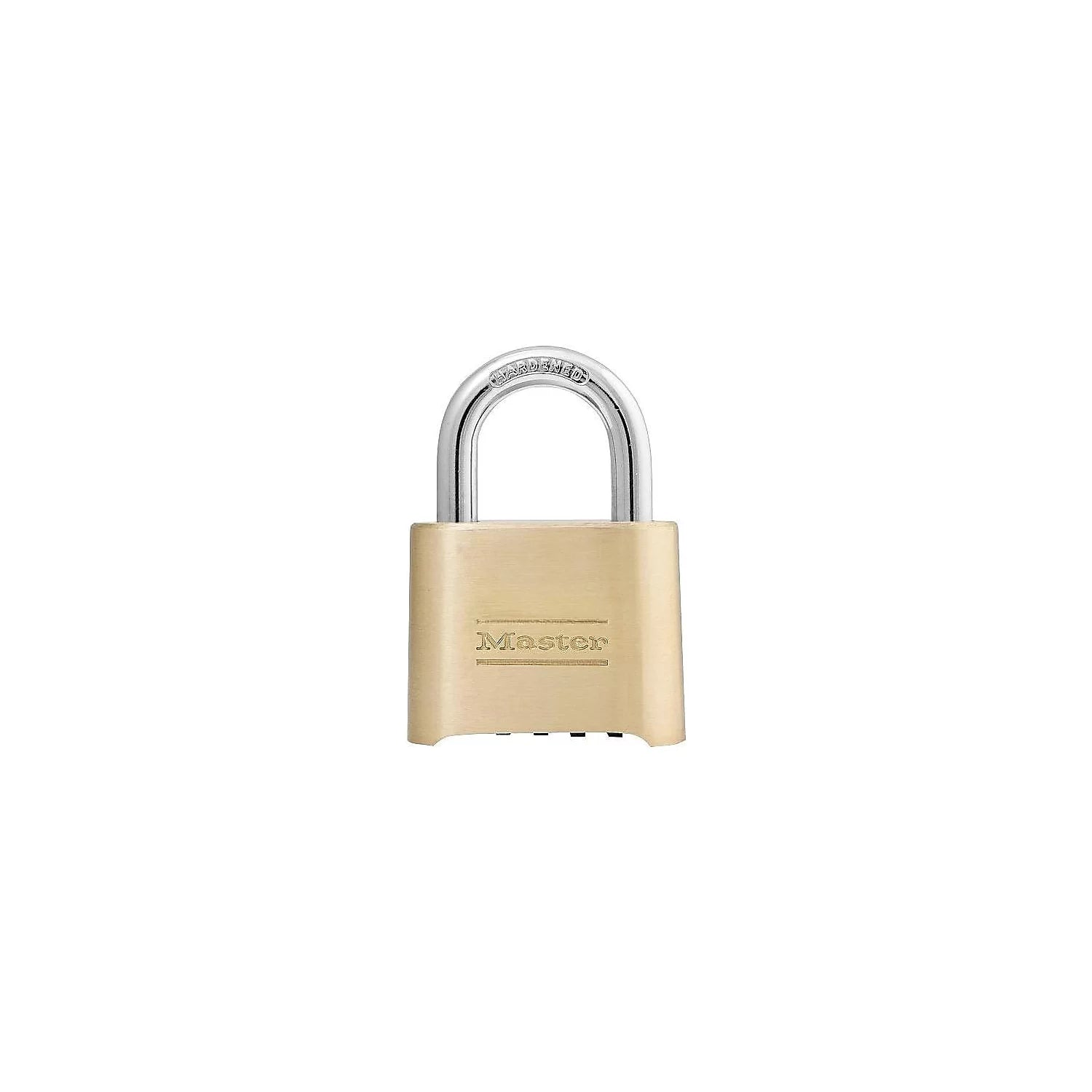 Master Lock Resettable Combination Padlock 2 in Wide Brass E448