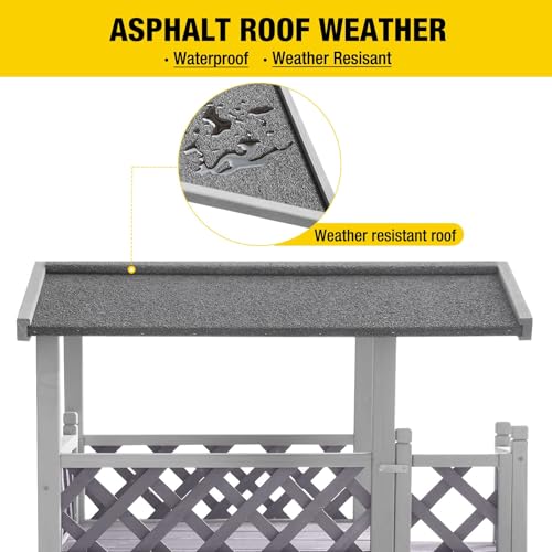 Aivituvin Cat House Outdoor Indoor Insulated Shelter with Escape Door R3178