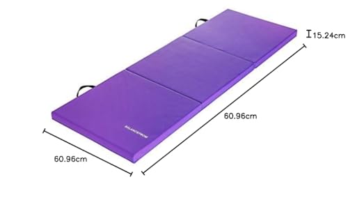 BalanceFrom Folding Gymnastics Mat, Thick Yoga & Workout Pad, Blue S867369