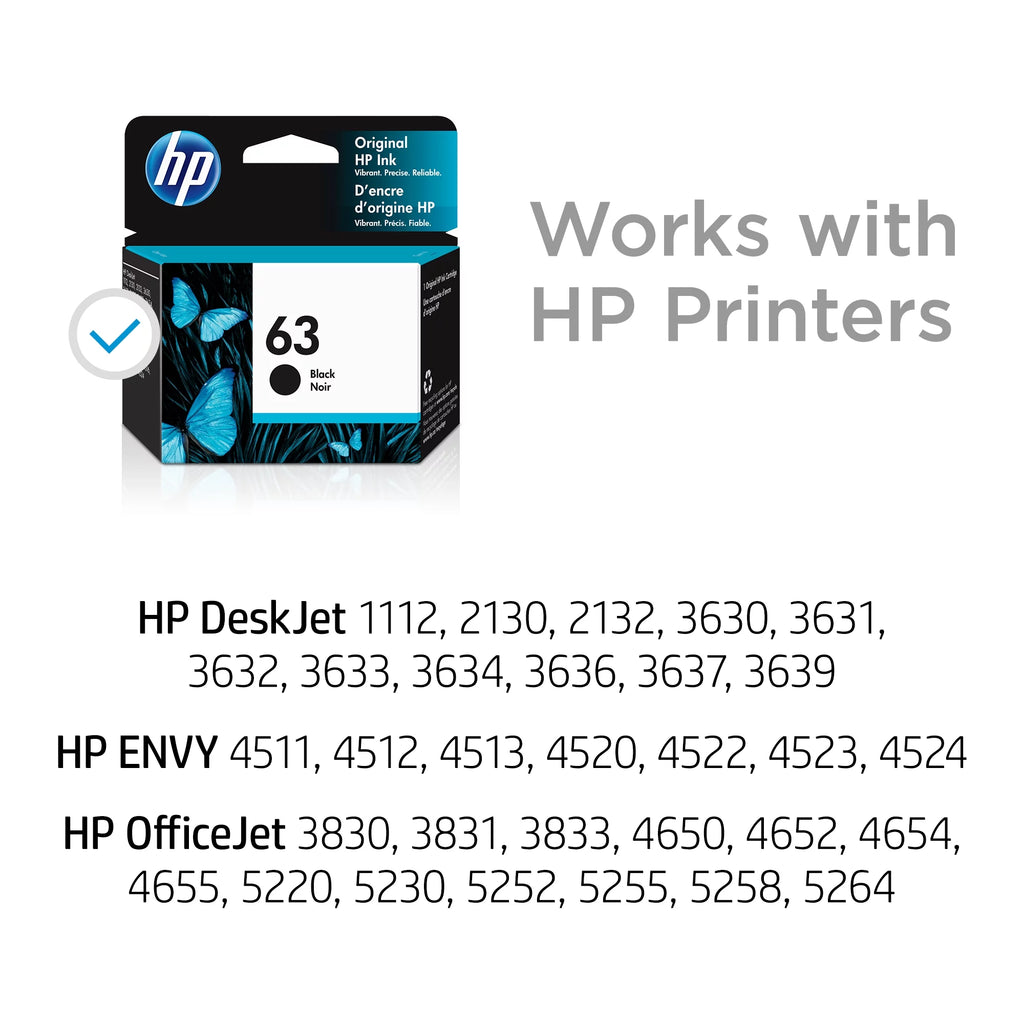 HP 63 Black Original Ink Cartridge Y893720