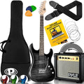Pyle Electric Guitar Kit with Amp, Full Size Instrument with Humbucker Pickups, Guitarra Electrica Amplifier and Beginner Bundle Accessories, 39" Blue