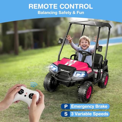 R9 24V Kids Golf Cart 4 Seats 4WD Electric Car with Remote Control L1939