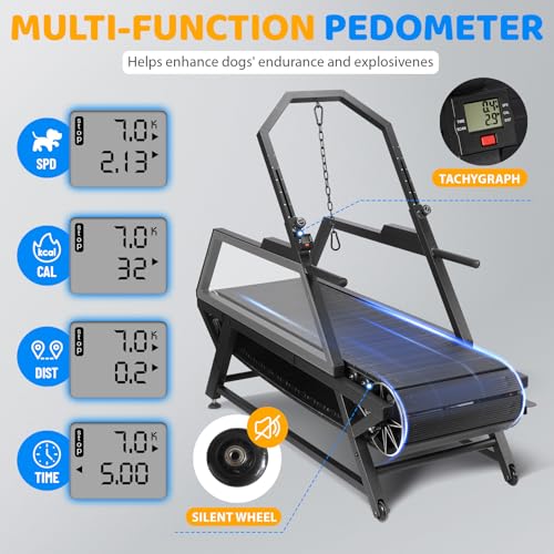 Dog Treadmill for Large Dogs with Brake, Adjustable Incline, Up to 300LBS S35064