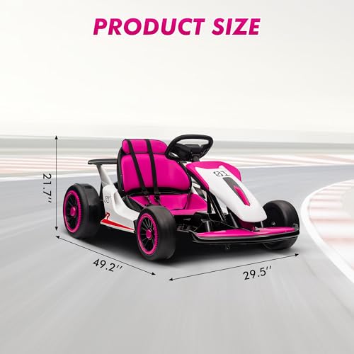 24V Electric Go Kart Drifting Ride On Car for Kids 6-12 Years Old T574114