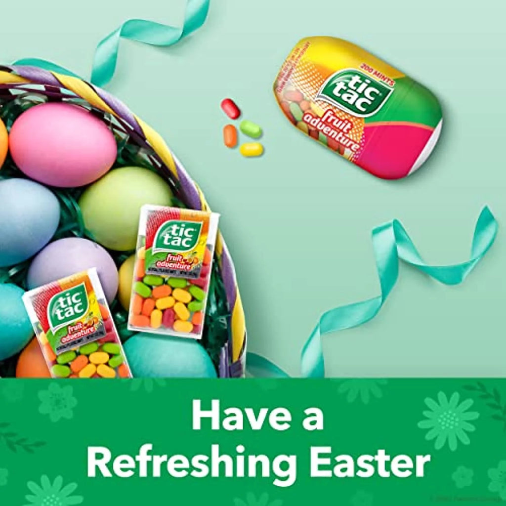 Tic Tac Fresh Breath Mints Fruit Adventure 1 Oz Singles 12 Count Q910383