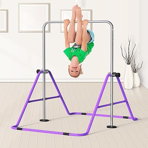 FBSPORT Gymnastics Bar for Kids, Adjustable Height, Folding W6973
