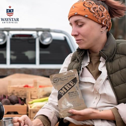 Military MRE Meals Ready to Eat (4 Pack) with Heaters, Long Shelf Life E421