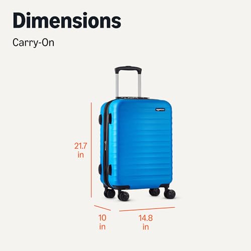 Amazon Basics 21" Hardside Carry-On Luggage with Wheels, Expandable, Black L489