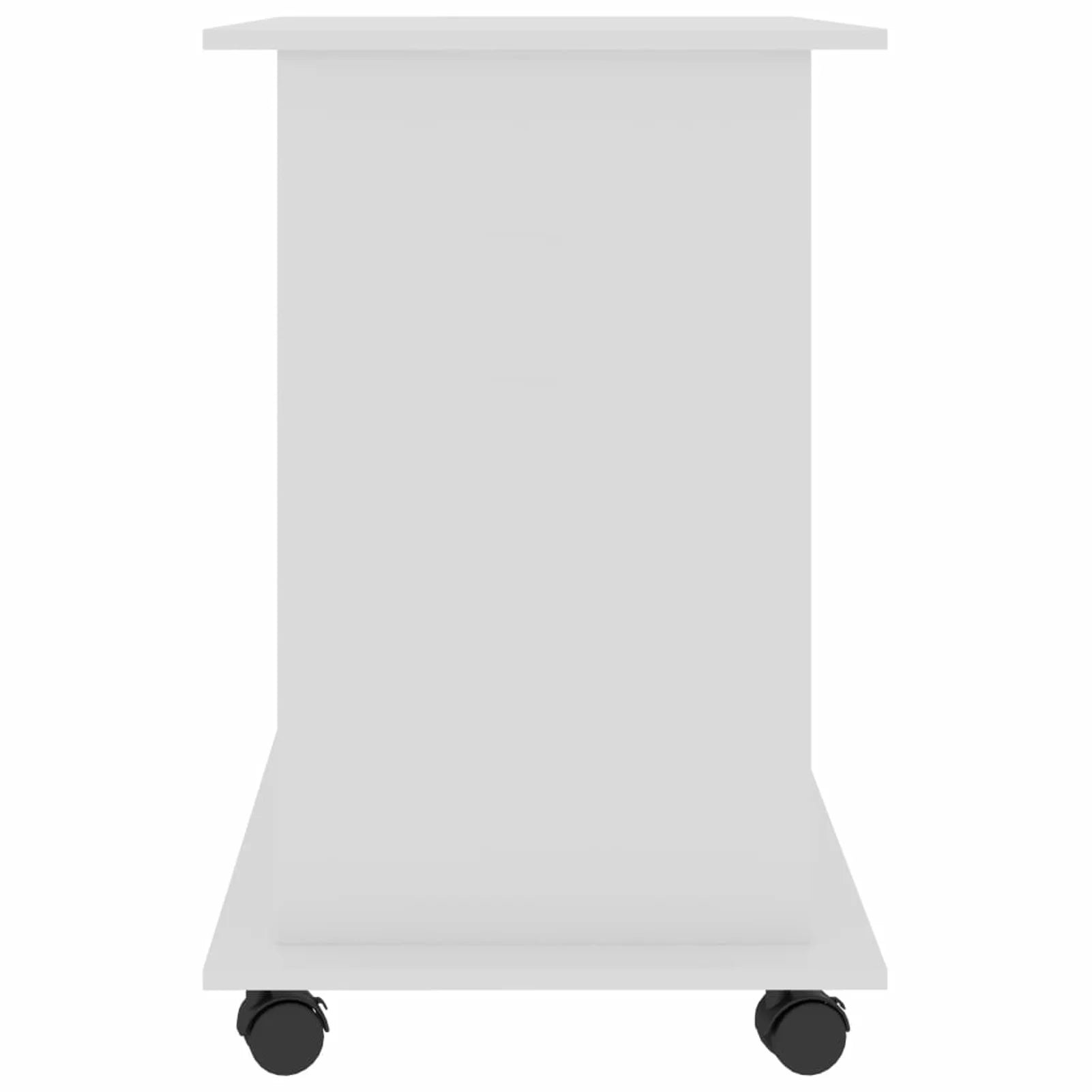 Anself Computer Desk with Keyboard Tray and CPU Stand, White H487627