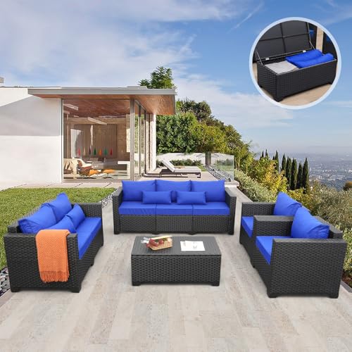 Rattaner Patio Furniture Set 5 Pieces Outdoor Couch with Coffee Table P526524