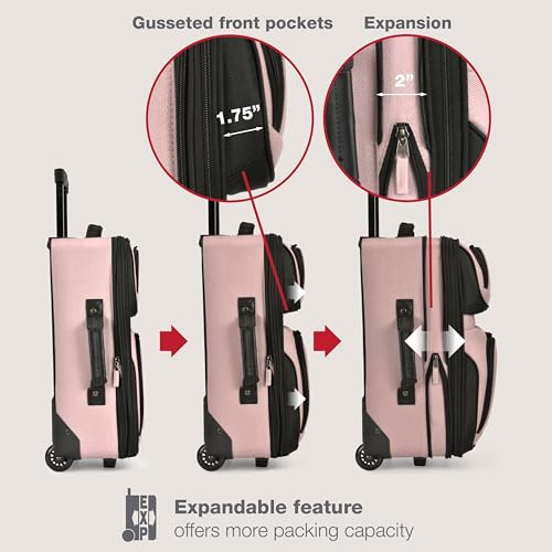 U.S. Traveler Rio Expandable Carry-on Luggage, Orange R95197