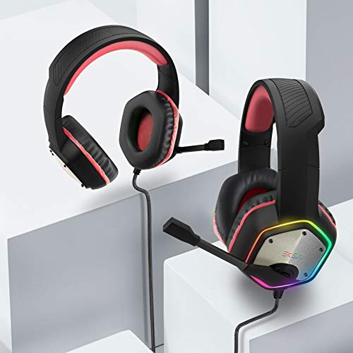 EKSA E1000 Gaming Headset with Noise Canceling Mic, 7.1 Surround Sound, Blue A702814