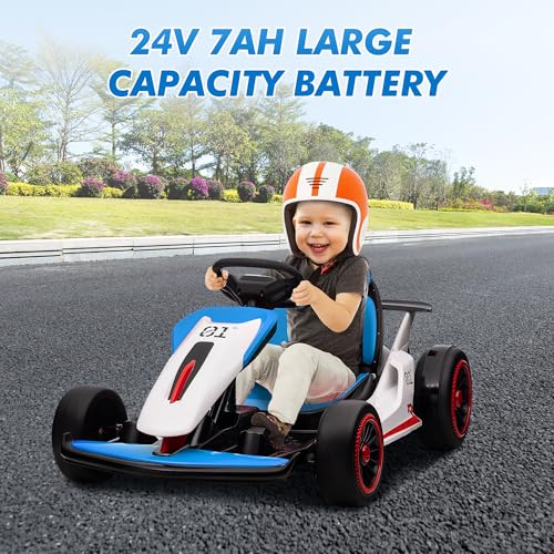 24V Electric Go Kart Drifting Ride On Car for Kids 6-12 Years Old T574114