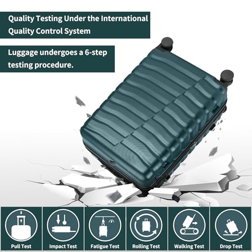 Lightweight 3-Piece Hardshell Luggage Set with Spinner Wheels & TSA Lock, Light Avocado Green B502471