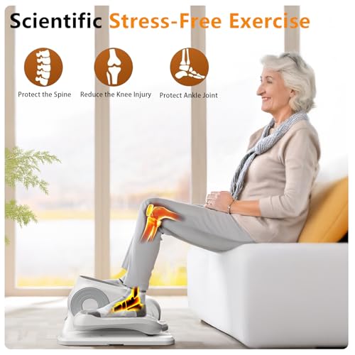 Under Desk Exercise Machine, Electric Leg Exerciser for Seniors, Portable Seated Pedal Exerciser F783