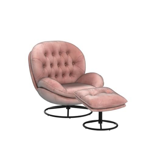 Baysitone Velvet Swivel Accent Chair with Ottoman Set, Modern Lounge Chair, Fruit Green Q36819