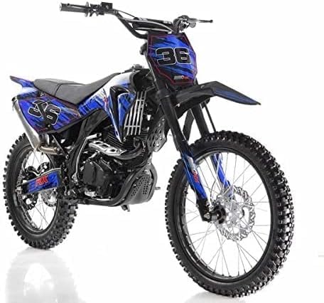 HHH Apollo AGB36 Motorcycle DB36 Dirtbike 250cc 5-Speed Manual Clutch Gas Bike, 21/18 inch Tires, Green J302149