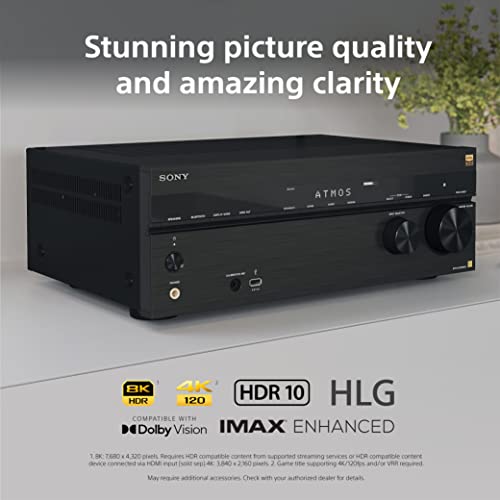 Sony STR-AN1000 7.2 CH 8K A/V Receiver with Dolby Atmos and Bluetooth Y286