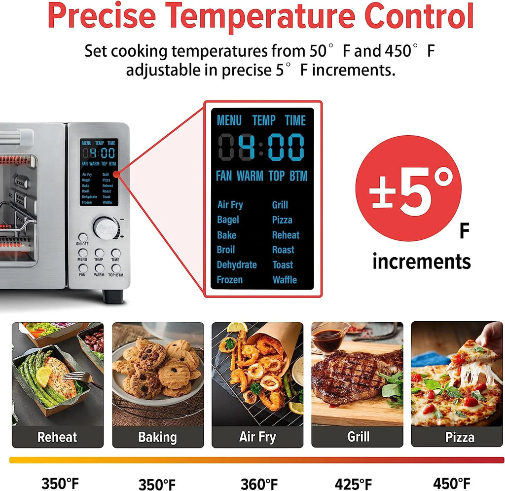 NuWave Bravo 21-Qt Convection Toaster Oven Air Fryer Combo O269