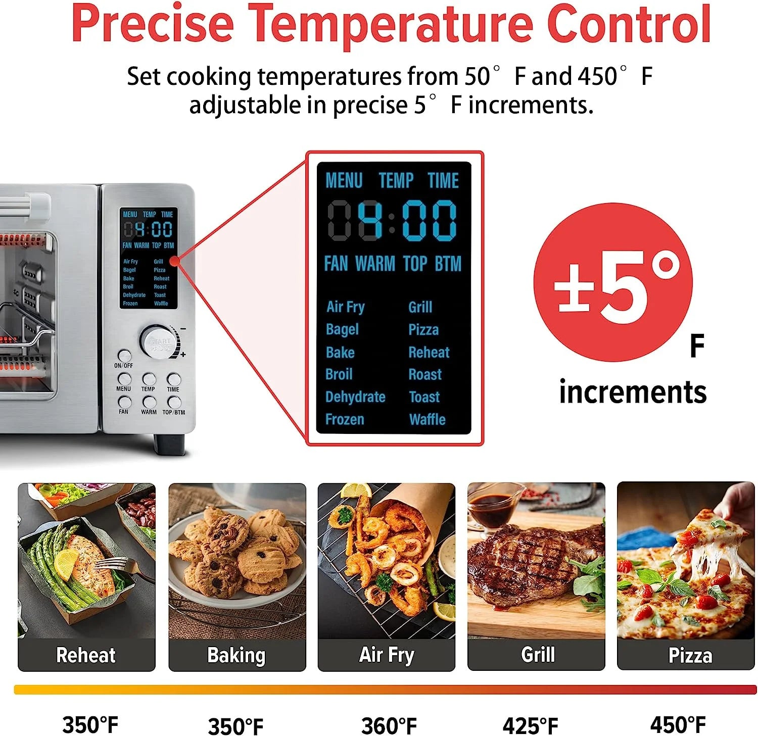 NuWave Bravo 21-Qt Convection Toaster Oven Air Fryer Combo O269