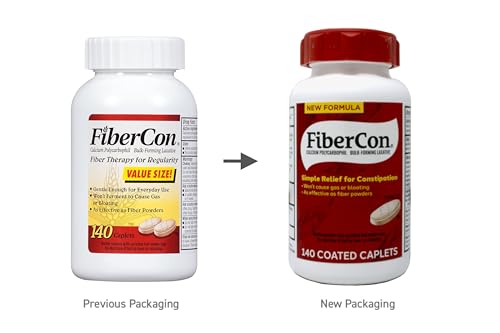 FiberCon Fiber Therapy for Regularity, 140 Caplets (Pack of 3) J4237