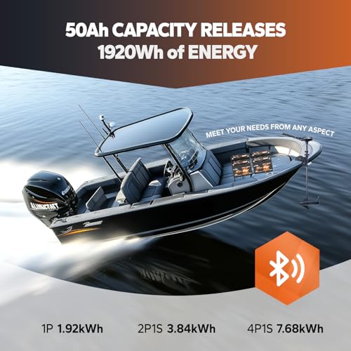LiTime 36V 50Ah LiFePO4 Trolling Motor Battery with Bluetooth and Low-Temp Protection C53701