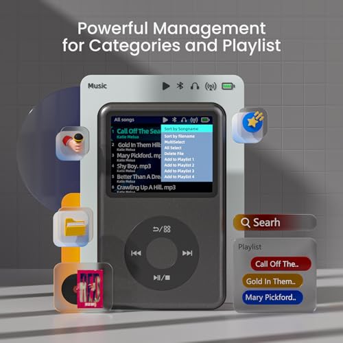 Innioasis Y1 128G Bluetooth MP3 Player Portable Black R3387