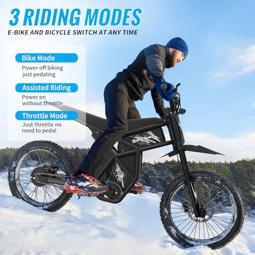 GT73 Electric Dirt Bike for Adults 2500W, 37MPH, 85 Mile Range C7558