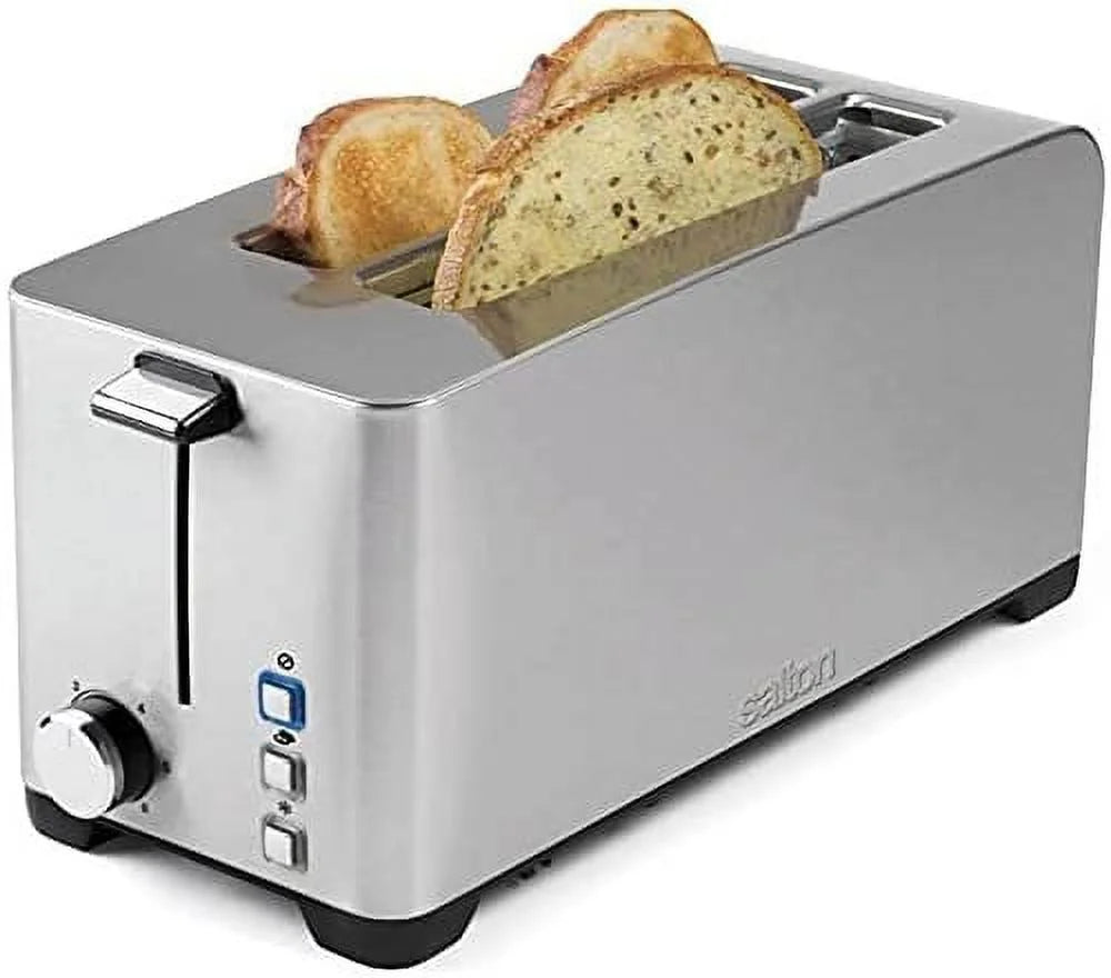 Salton Long Slot 4 Slice Toaster Silver W844