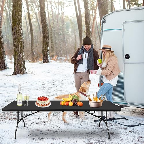 Portable Plastic Folding Table 4ft Heavy Duty Indoor Outdoor Y145657