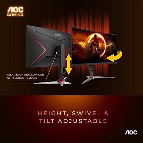 AOC 24G4 24" Gaming Monitor, Full HD IPS, 180Hz 1ms Y482158