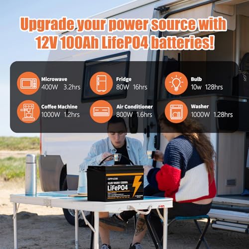 12V 100Ah LiFePO4 Battery Group 31 with Built-in 100A BMS G9732