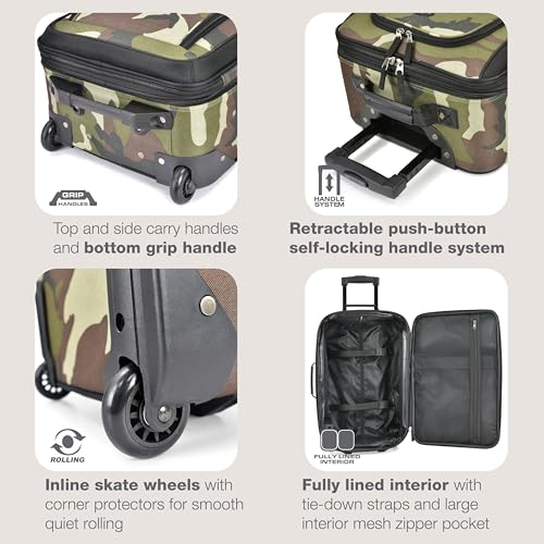 U.S. Traveler Rio Expandable Carry-on Luggage, Orange R95197
