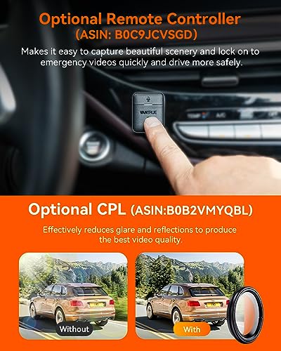 Vantrue N4 Pro 4K 3 Channel Dash Cam with Night Vision E734