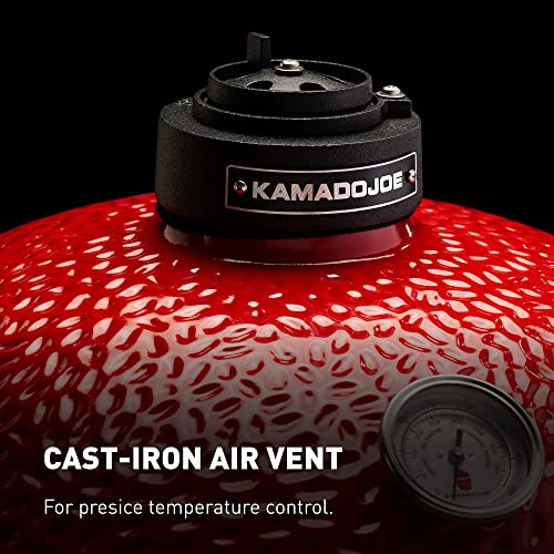 Kamado Joe Joe Jr 13.5-inch Portable Ceramic Charcoal Grill, Red M736033