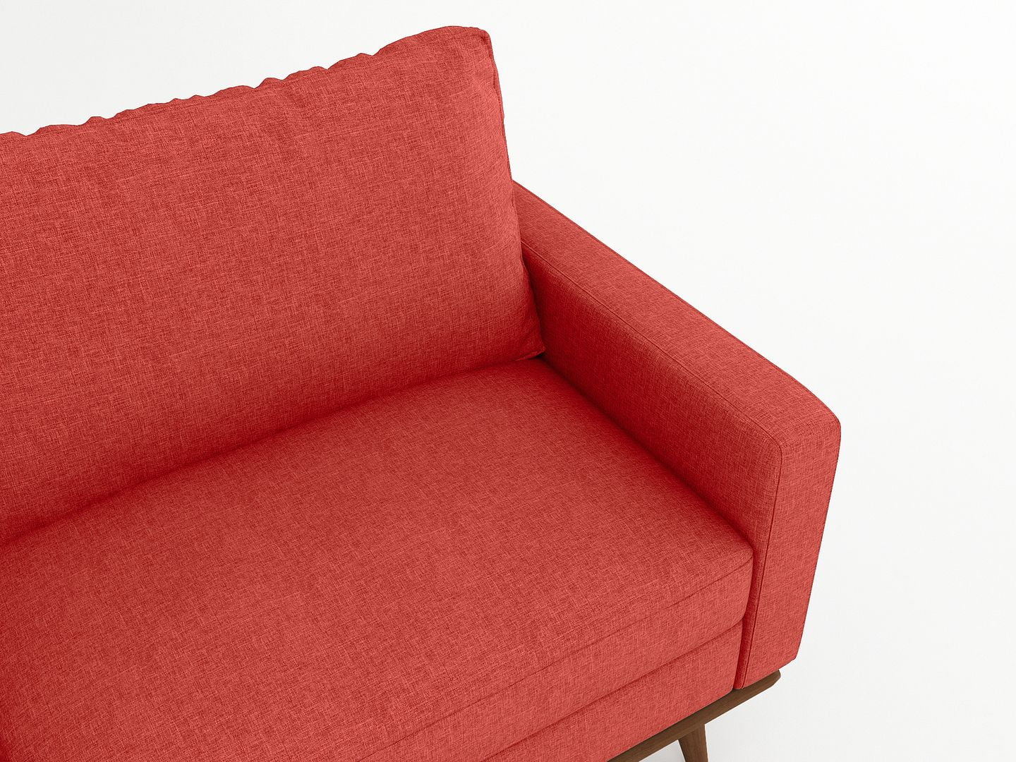 Koby Home Sectional Sofa Couch Sleeper Linen Modern 70" Oxy Fire Red B9163
