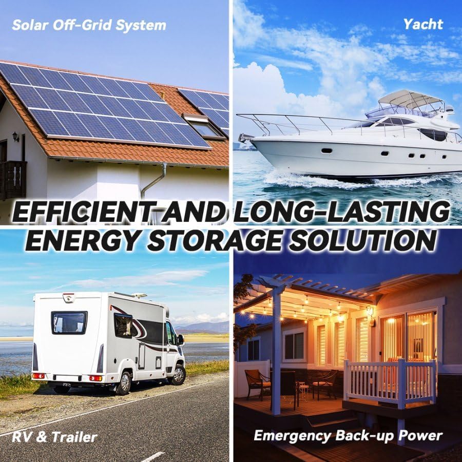 12V 100Ah LiFePO4 Battery Group 31 with Built-in 100A BMS U8702