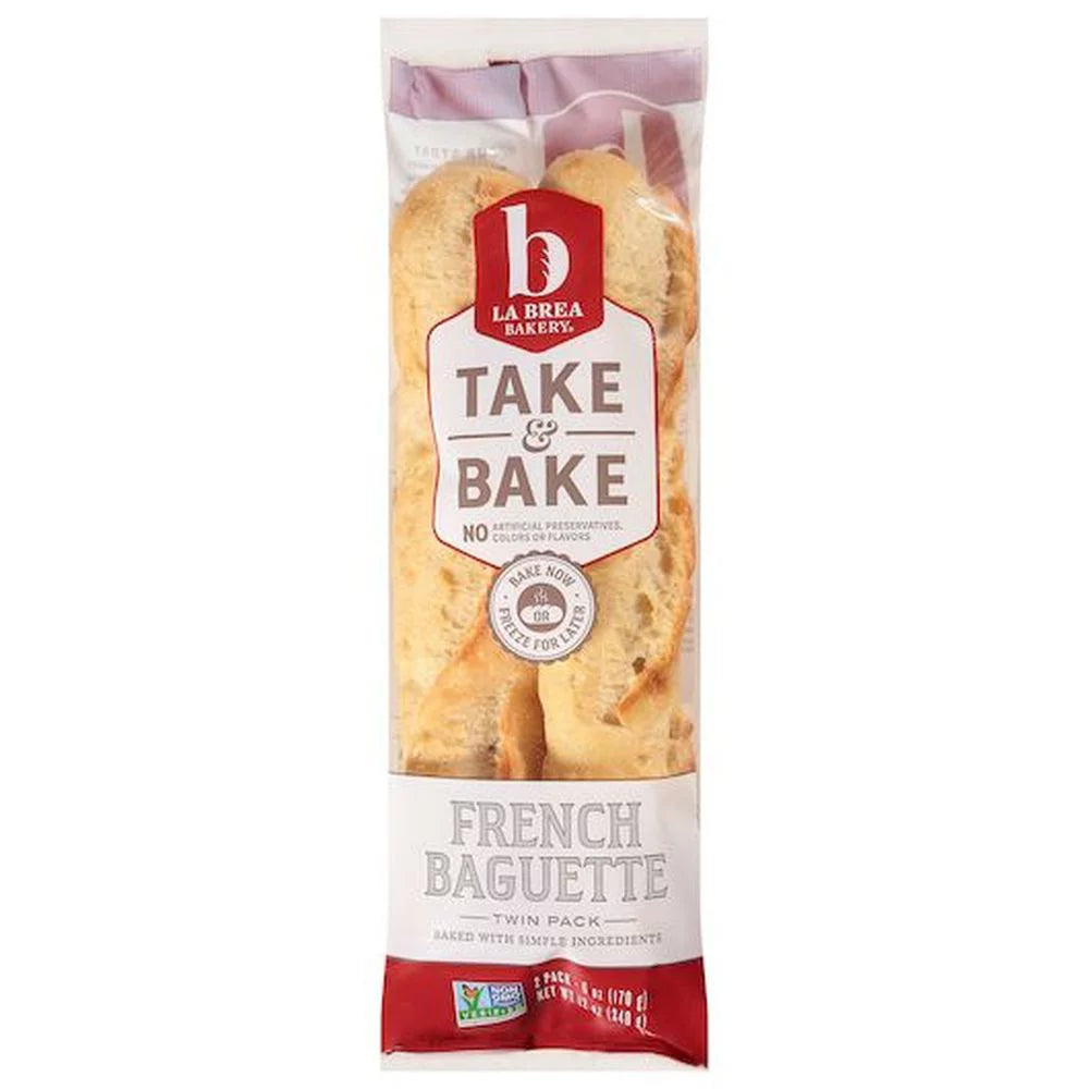 Labrea Bakery French Take and Bake Baguette Bread, Twin Pack, 12 oz O2077