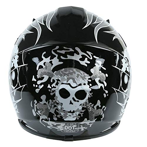 SLMOTO Dot Youth Kids Motocross Helmet Red Spider Design with Goggles and Gloves F254987