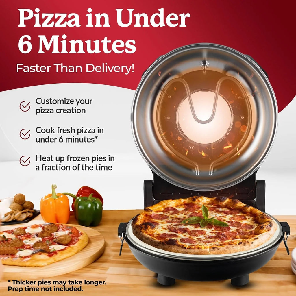 Piezano Pizza Oven by Granitestone Electric Indoor Portable 12 Inch Countertop N321671